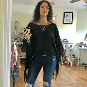 Fringe boho crop top